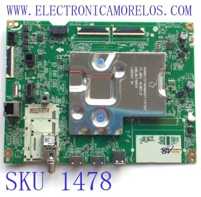 MAIN PARA TV LG / NUMERO DE PARTE EBT66631406 / EAX69487906(1.0) / PANEL NC550TQG-AAKH1 / DISPLAY LC550EQC(SP)(A1) / MODELO 55UP8000PUR.BUSYLKR	